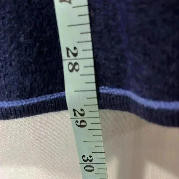 Modern Soul Womens Cardigan Blue L Open Front Long Lines 96% Wool Knit EUC Flaws - Picture 12 of 12